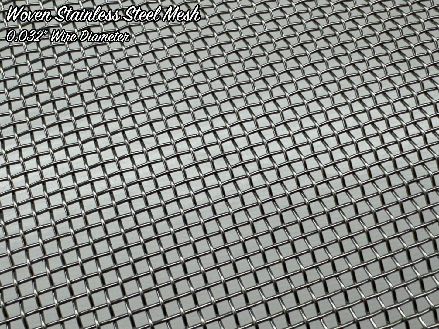 Woven Stainless Steel Mesh Sheet - 0.032" Wire Diameter
