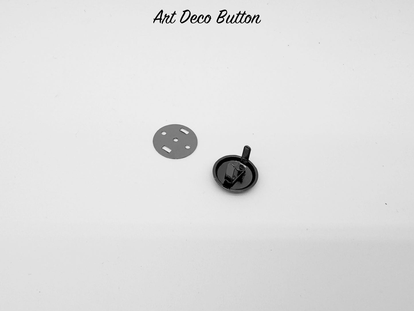 10-Pack - Art Deco Button - Gunmetal