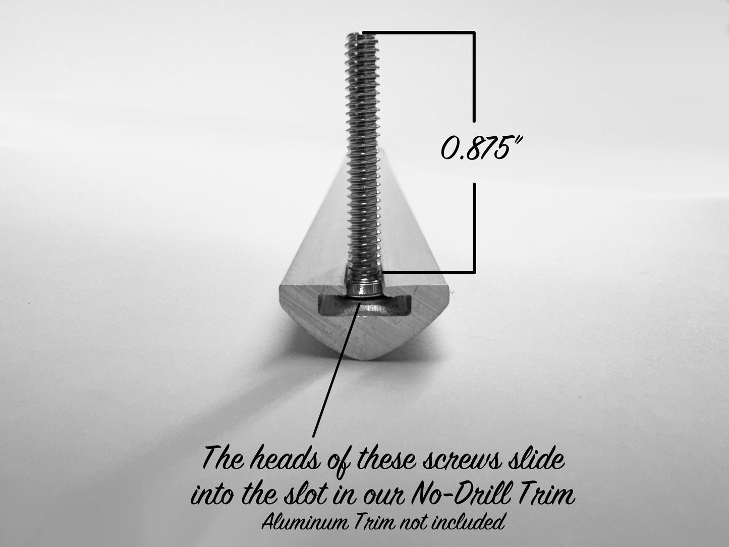 Screws & Nuts for No-Drill Aluminum Trim - Package of 10 screws and 10 nuts