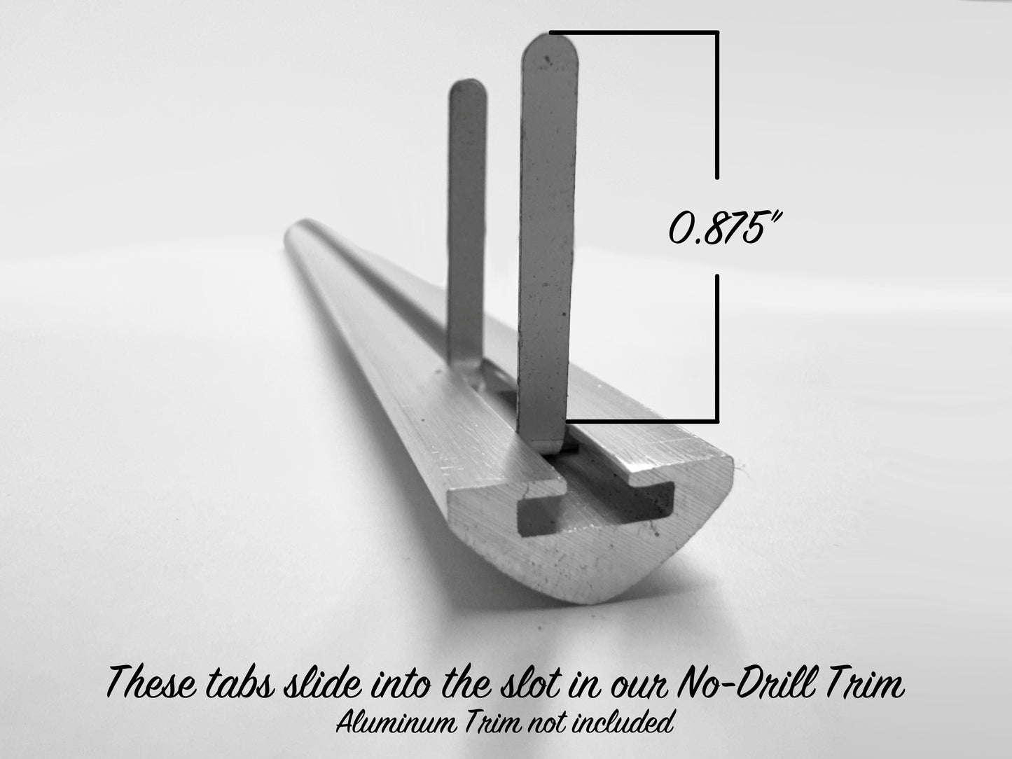 Tabs for No-Drill Aluminum Trim - Sold in packs of 10