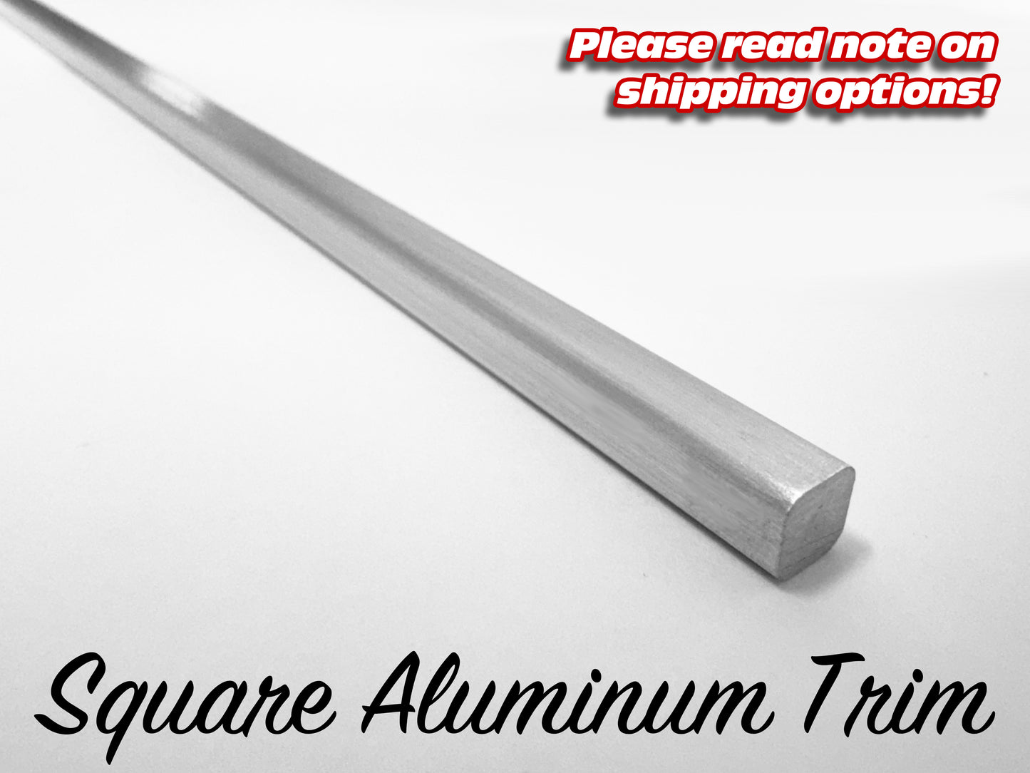 Square Aluminum Trim - 72" Strip