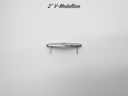 10-Pack of 2" V-Medallions - Chrome - LIMITED AVAILABILITY DEEP DISCOUNT