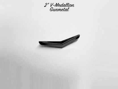 10-Pack of 2" V-Medallions - GUNMETAL - LIMITED AVAILABILITY DEEP DISCOUNT