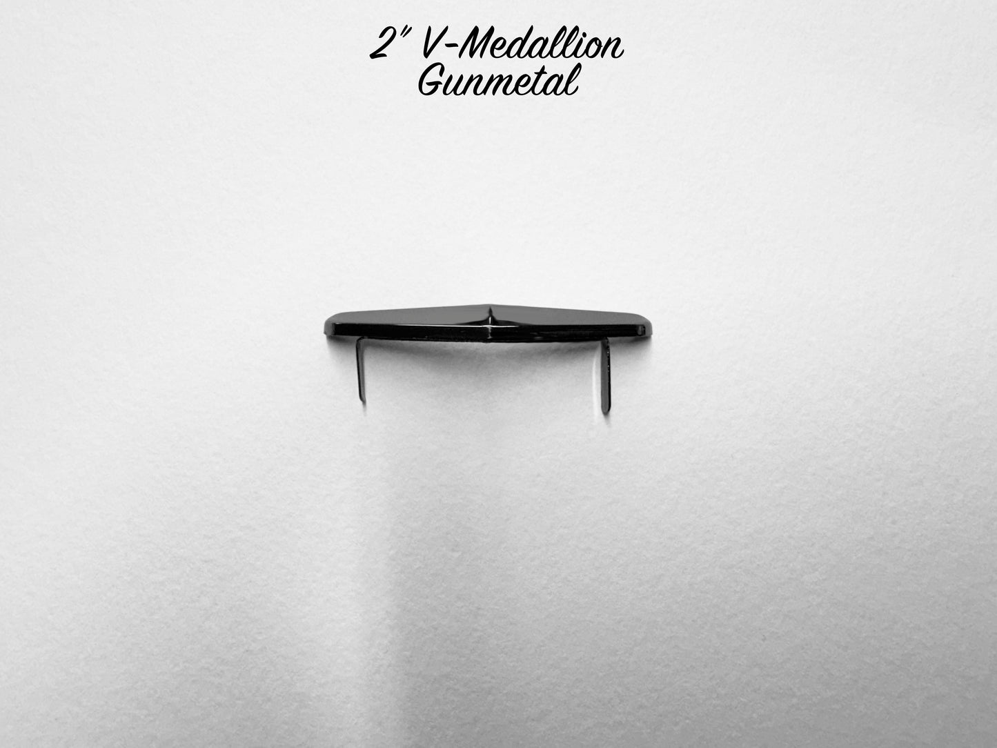 10-Pack of 2" V-Medallions - GUNMETAL - LIMITED AVAILABILITY DEEP DISCOUNT