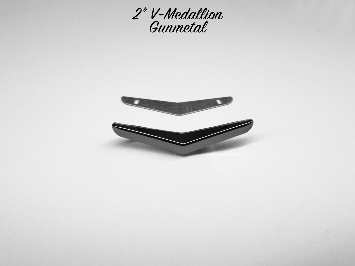 10-Pack of 2" V-Medallions - GUNMETAL - LIMITED AVAILABILITY DEEP DISCOUNT