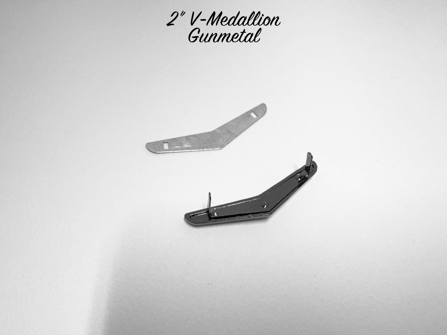 10-Pack of 2" V-Medallions - GUNMETAL - LIMITED AVAILABILITY DEEP DISCOUNT