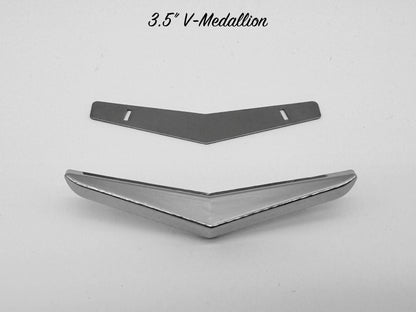 3.5" V-Medallion - Chrome