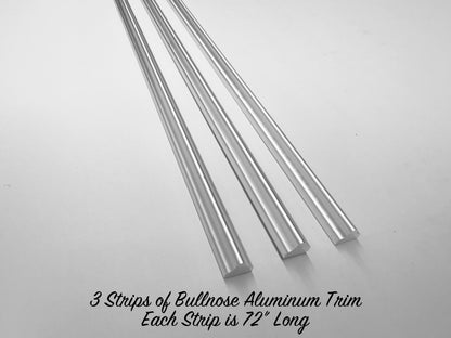 Bullnose Aluminum Trim - 72" Strip