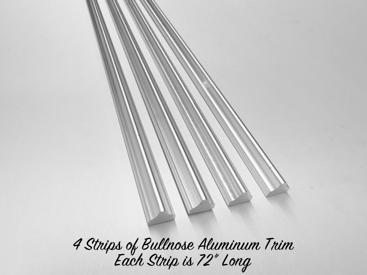 Bullnose Aluminum Trim - 72" Strip