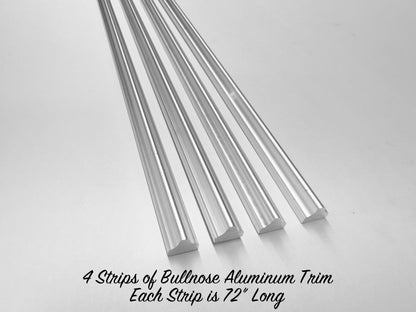 Bullnose Aluminum Trim - 72" Strip