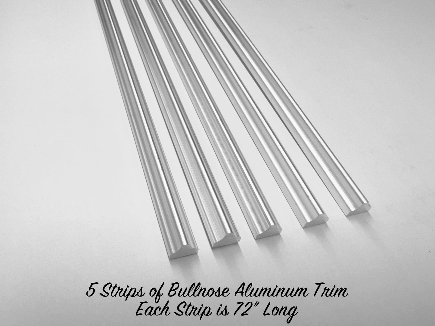 Bullnose Aluminum Trim - 72" Strip