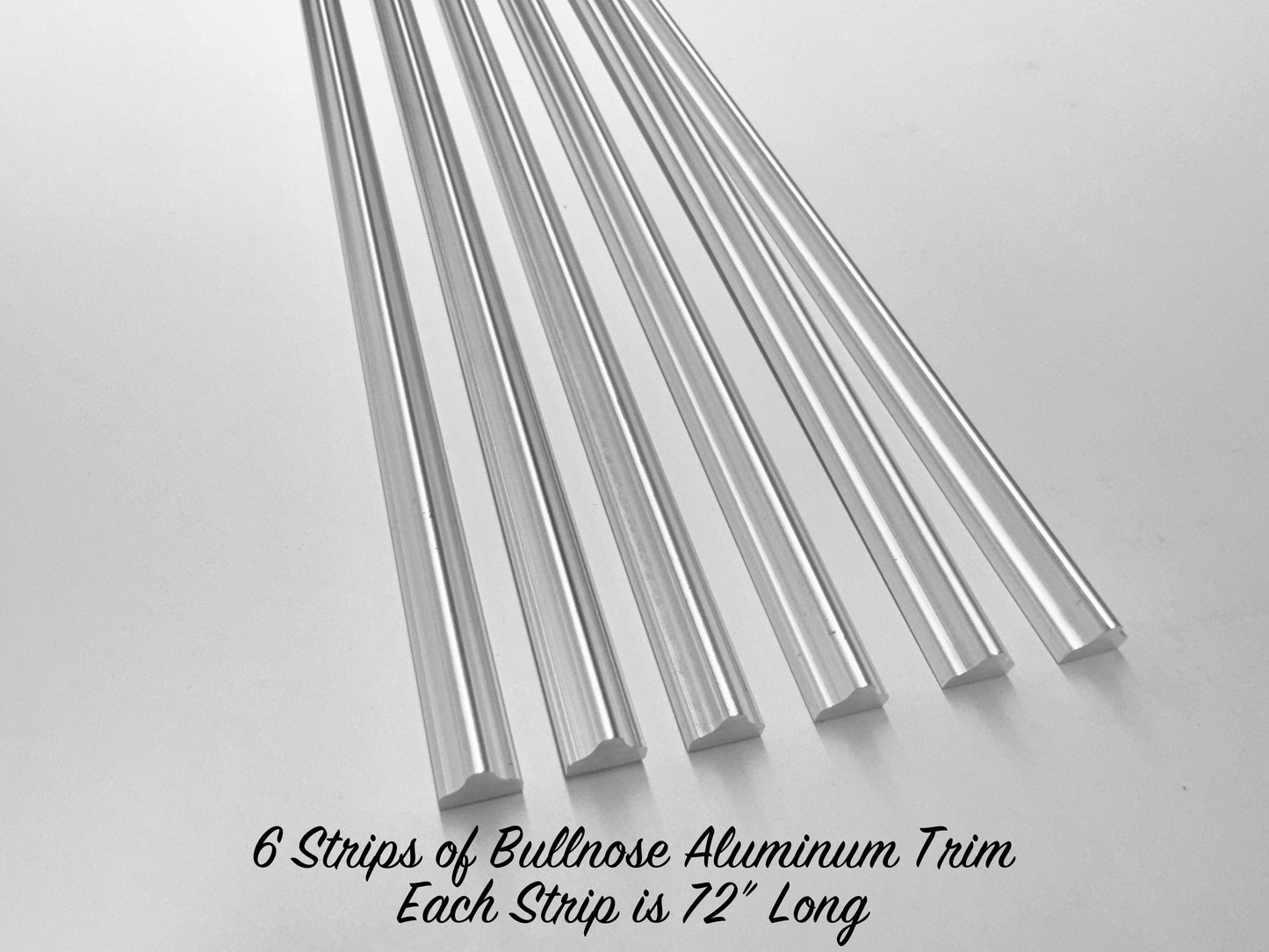 Bullnose Aluminum Trim - 72" Strip