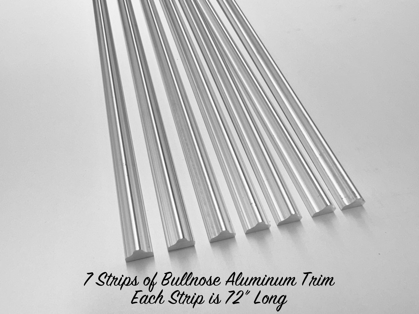 Bullnose Aluminum Trim - 72" Strip