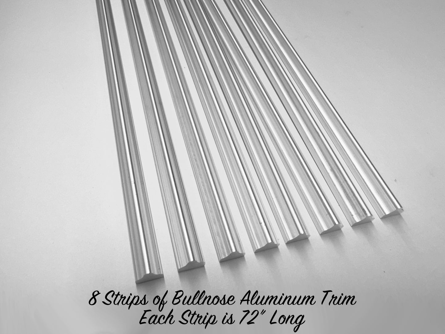 Bullnose Aluminum Trim - 72" Strip