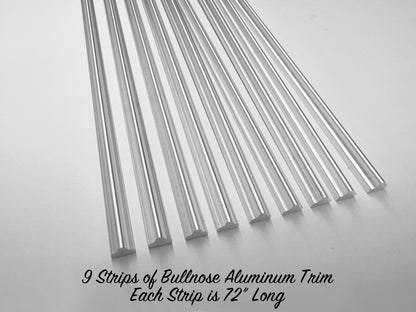 Bullnose Aluminum Trim - 72" Strip