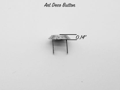 Art Deco Button - Chrome