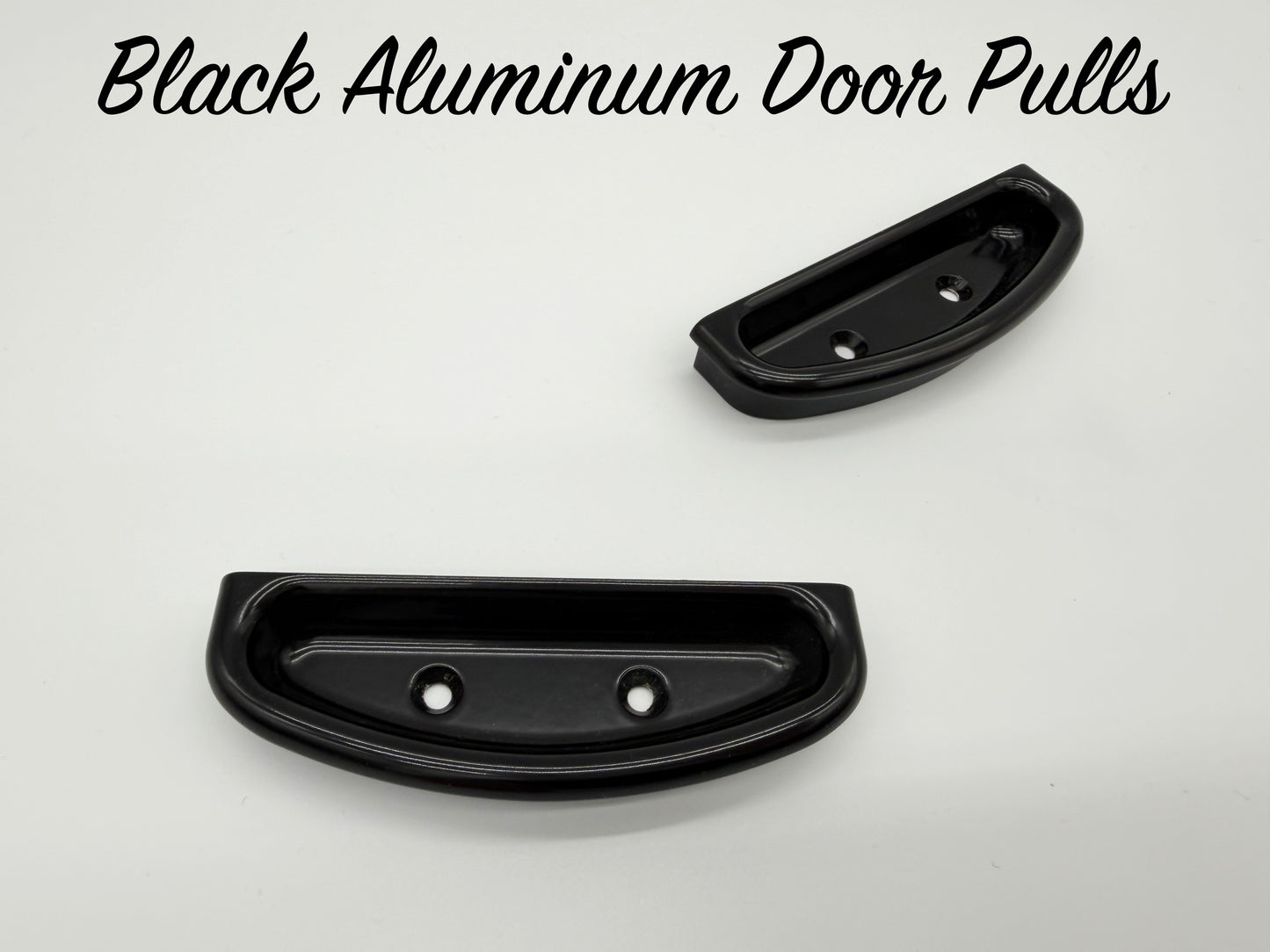 Black Billet Aluminum Door Pulls - Pair