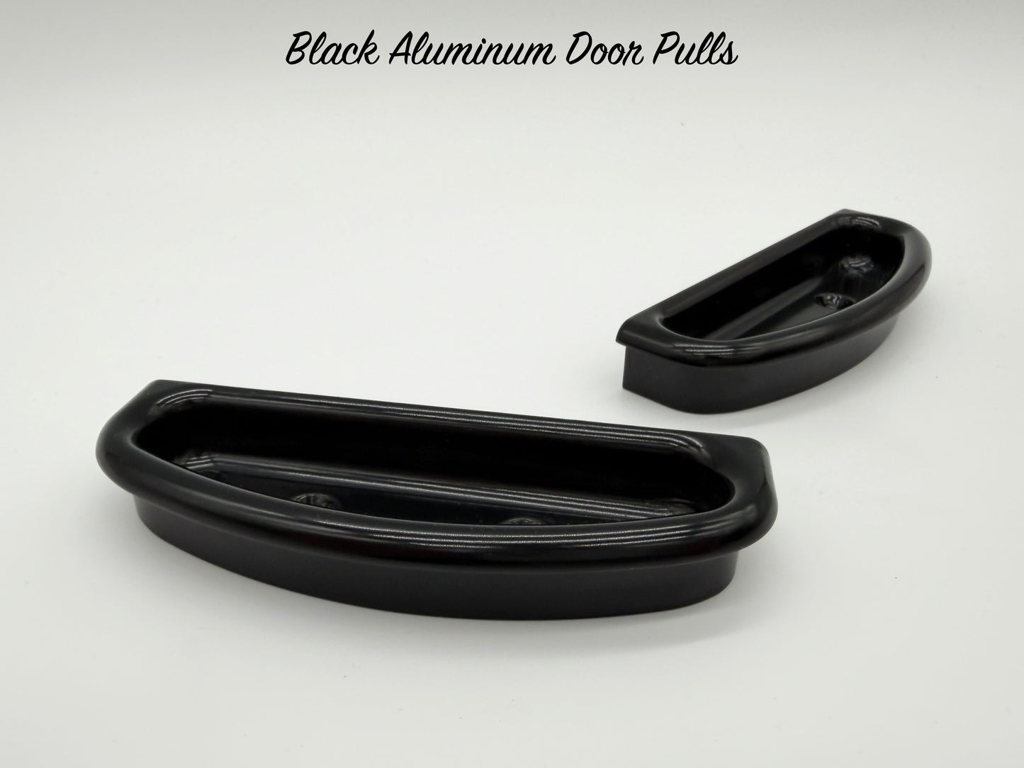Black Billet Aluminum Door Pulls - Pair