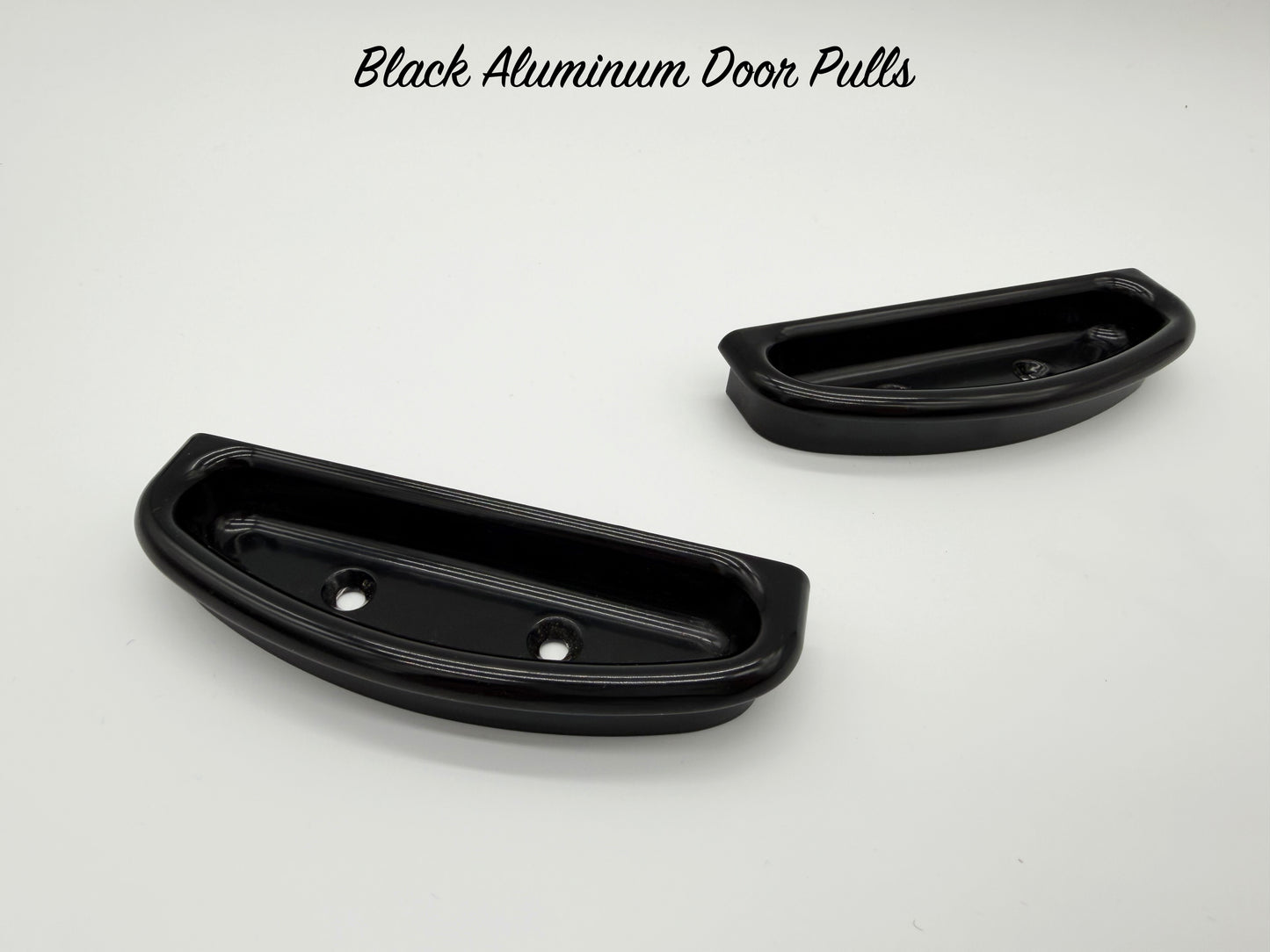 Black Billet Aluminum Door Pulls - Pair