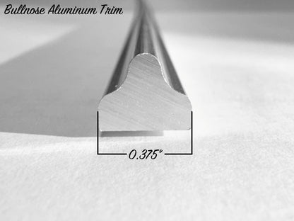 Bullnose Aluminum Trim - 72" Strip