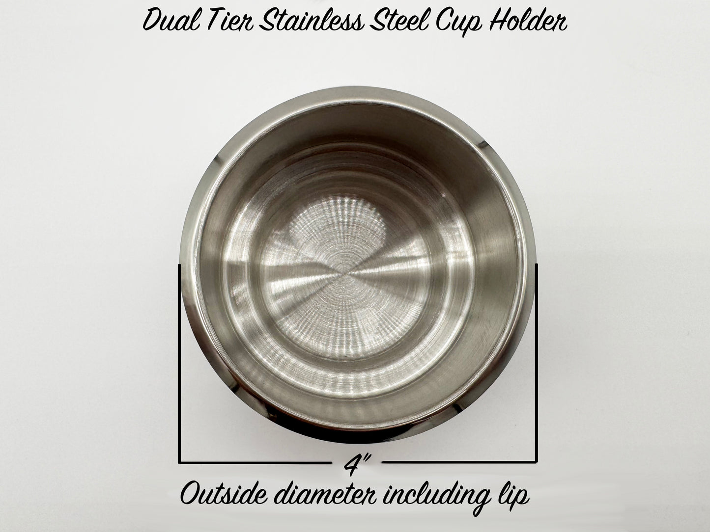 Dual Tier Stainless Steel Cup Holder