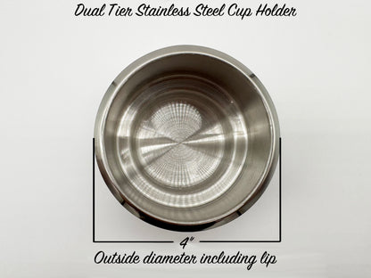 Dual Tier Stainless Steel Cup Holder