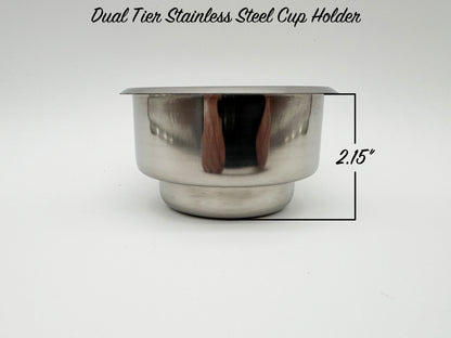 Dual Tier Stainless Steel Cup Holder