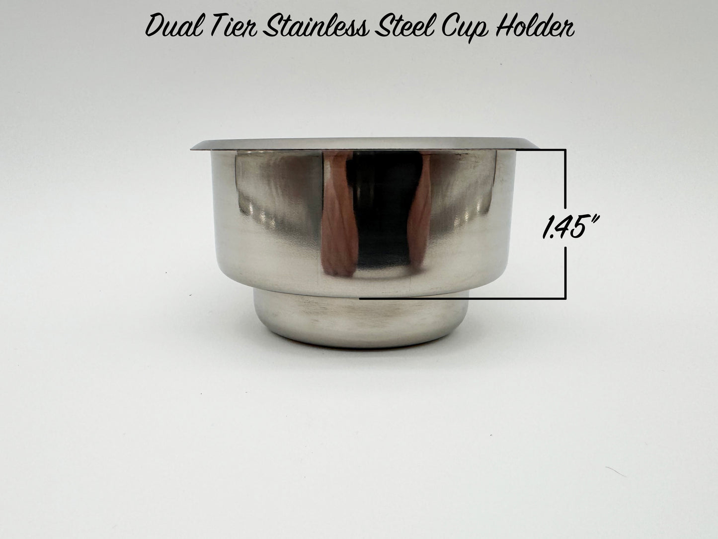 Dual Tier Stainless Steel Cup Holder