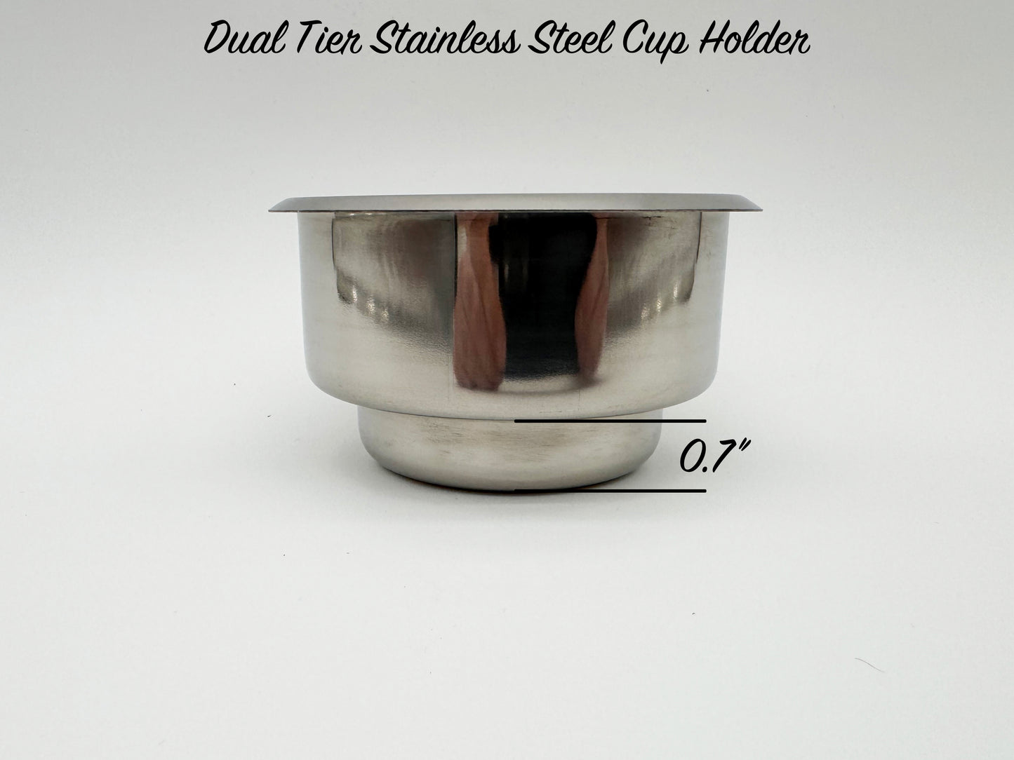 Dual Tier Stainless Steel Cup Holder