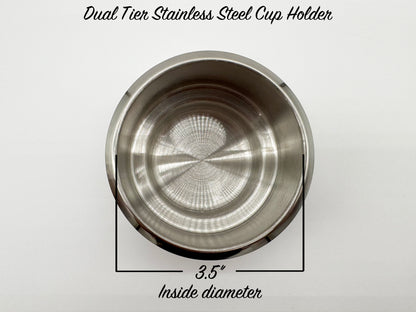 Dual Tier Stainless Steel Cup Holder