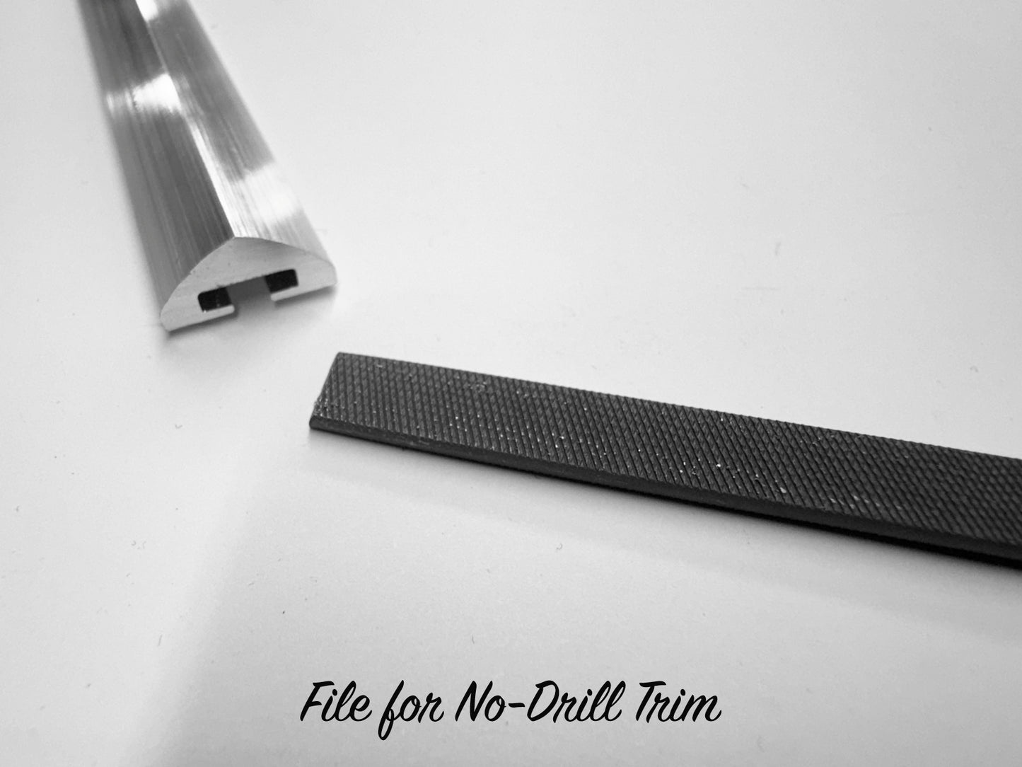 File for No-Drill Aluminum Trim