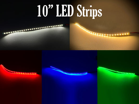 Narrow LED Light Strip - 10" Long - 5 Colors Available