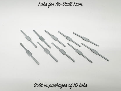 Tabs for No-Drill Aluminum Trim