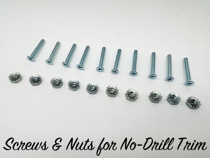 Screws & Nuts for No-Drill Aluminum Trim