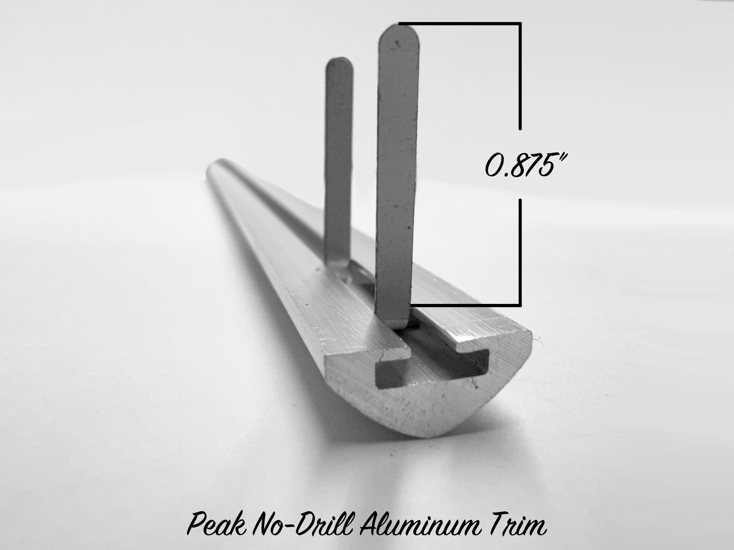 Peak No-Drill Aluminum Trim - 72" Strip - LOW STOCK - 4 STRIPS IN STOCK AS OF 9/10/25, PLEASE CALL TO ORDER