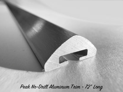 Peak No-Drill Aluminum Trim - 72" Strip - LOW STOCK - 4 STRIPS IN STOCK AS OF 9/10/25, PLEASE CALL TO ORDER
