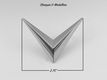 Sharper V-Medallion - Chrome