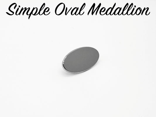 Simple Oval Medallion - Chrome