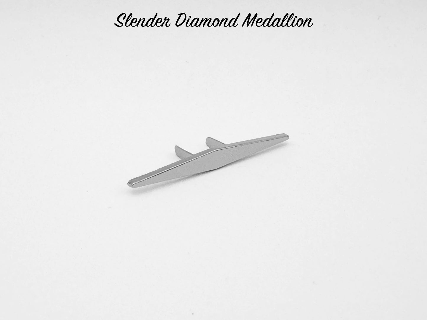 Slender Diamond Medallion - Chrome