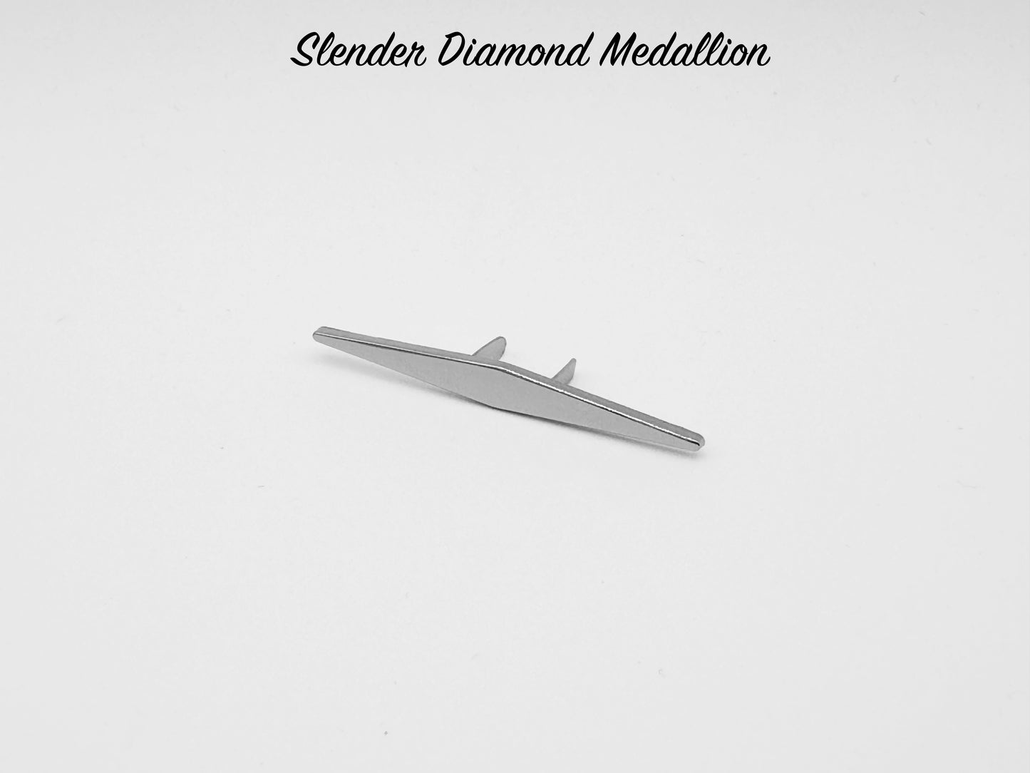 Slender Diamond Medallion - Chrome