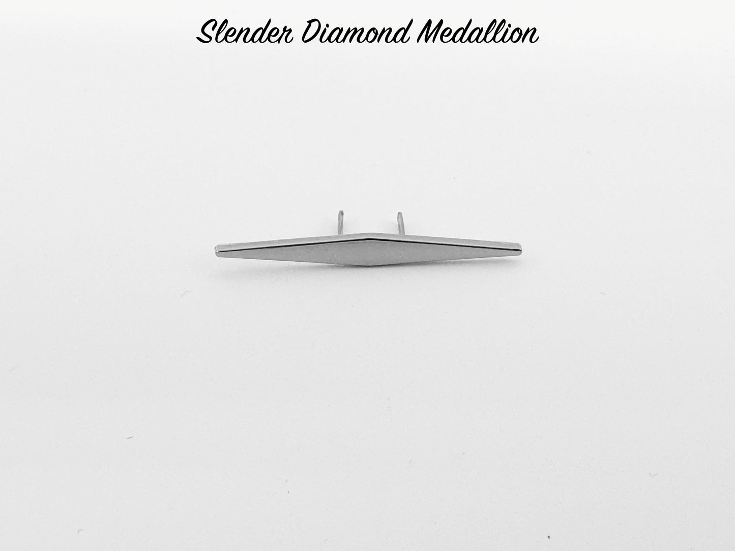 Slender Diamond Medallion - Chrome