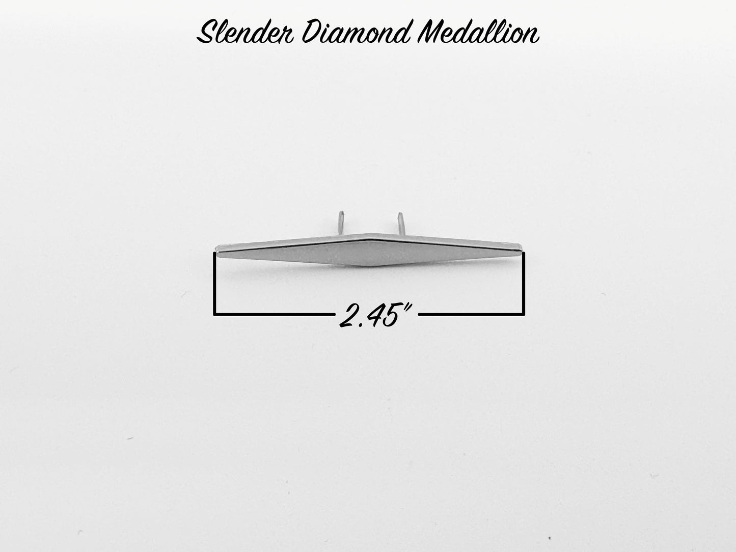 Slender Diamond Medallion - Chrome