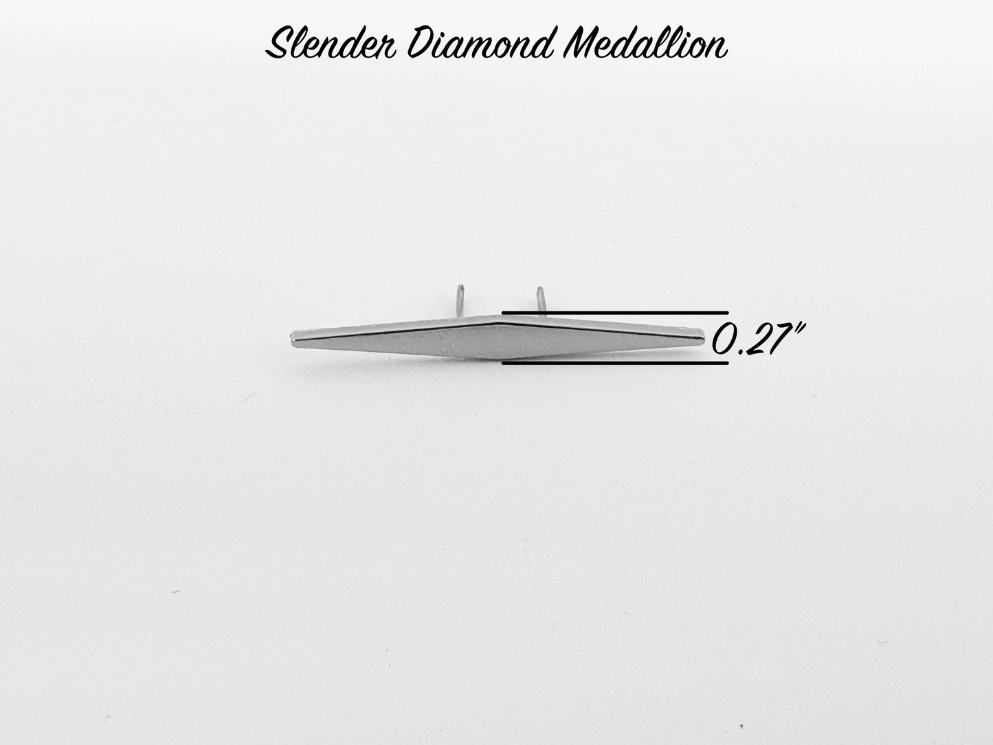 Slender Diamond Medallion - Chrome