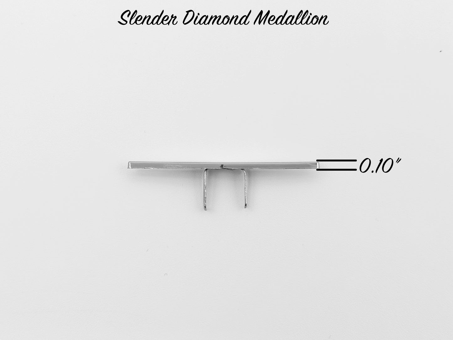 Slender Diamond Medallion - Chrome