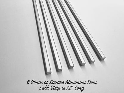 Square Aluminum Trim - 72" Strip