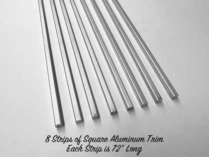 Square Aluminum Trim - 72" Strip