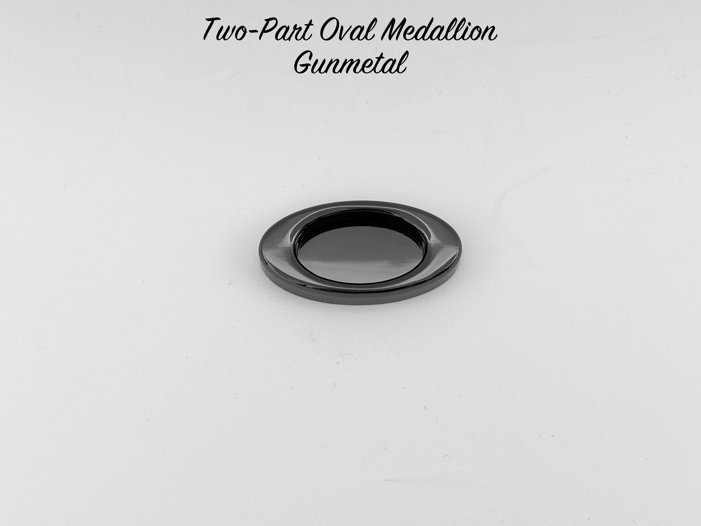 Two-Part Oval Medallion - Gunmetal