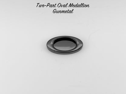 Two-Part Oval Medallion - Gunmetal