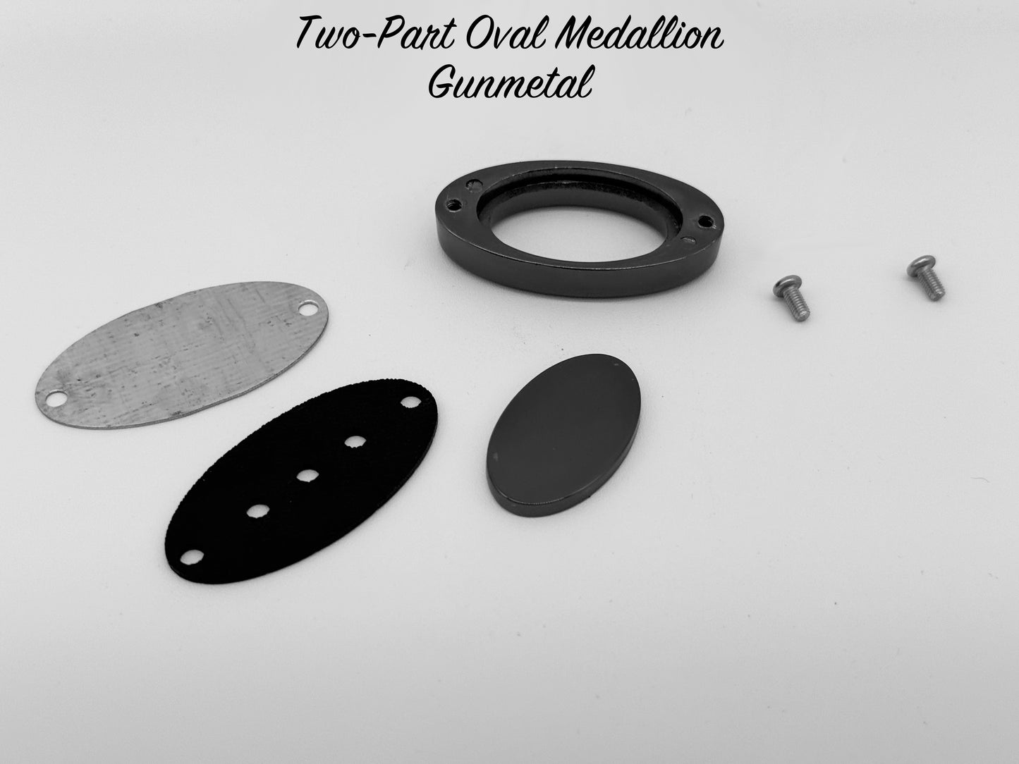 Two-Part Oval Medallion - Gunmetal