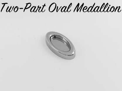 Two-Part Oval Medallion - Chrome